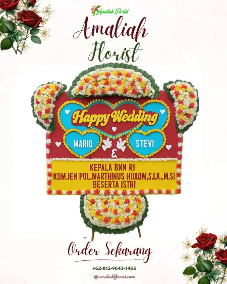 Papan Bunga Pernikahan Laksana